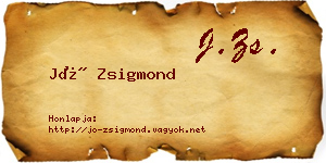 Jó Zsigmond névjegykártya
