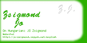 zsigmond jo business card